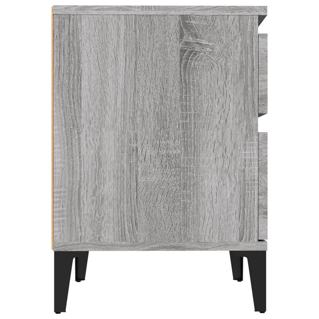 Bedside Cabinets 2 pcs Grey Sonoma 40x35x50 cm